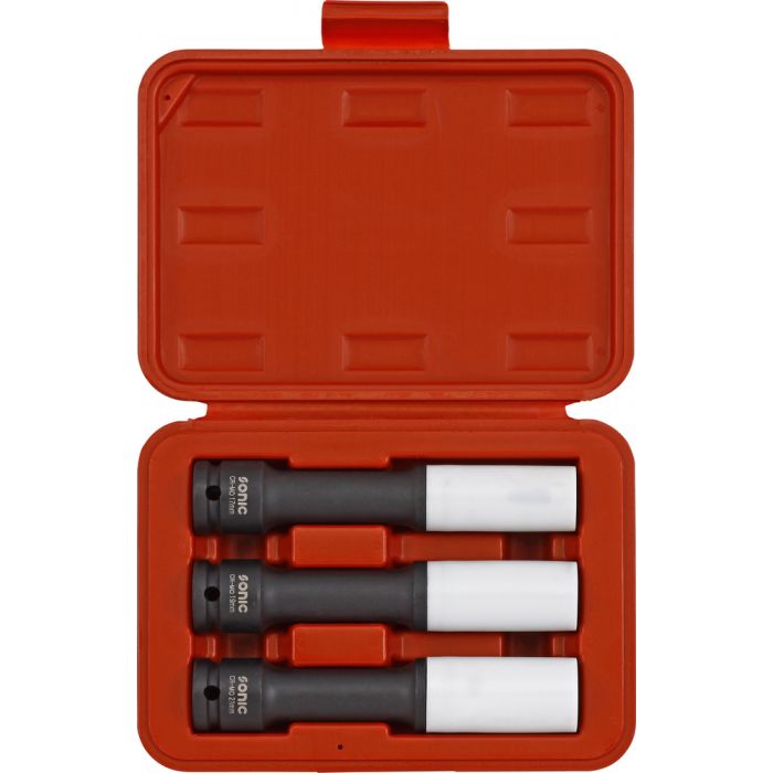 (U) Hjulhylssats Kraft 1/2″ 195mm Med Skydd 17, 19 & 21mm SatsErs av 300312 Sonic 42-300310
