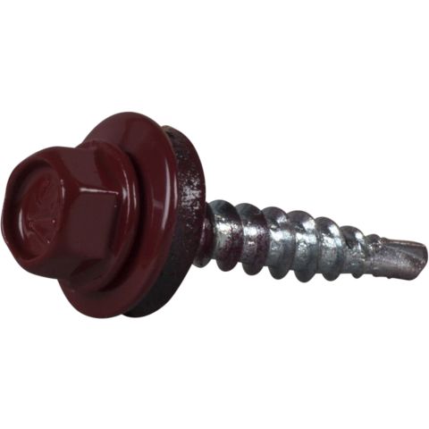 ESSVE 64933 Farmarskruv 4,8 x 28 mm, borrspets, 250-pack Brunröd (RAL 3011)