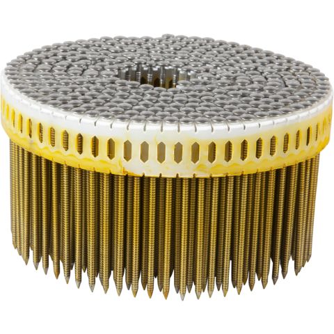 ESSVE 774633 Maskinspik coil, 0°, kullrigt huvud, RFR A4 2,5 x 75 mm, 975-pack