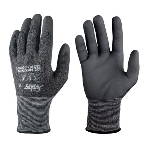 Snickers Workwear 9323 Precision Flex Comfy Handske svart/stålgrå 7