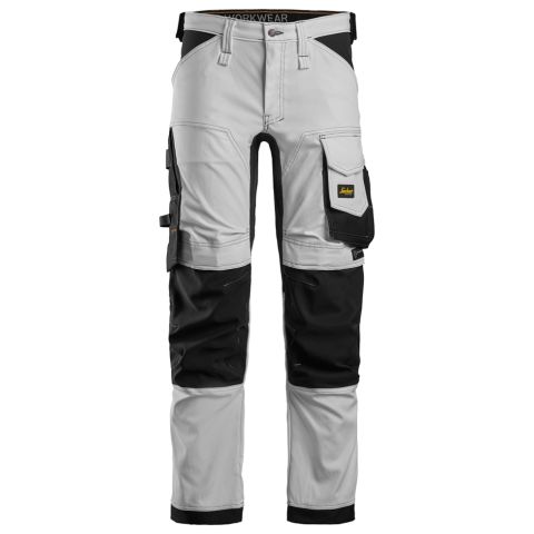 Snickers Workwear 6341 AllroundWork Arbetsbyxa vit/svart Vit/Svart