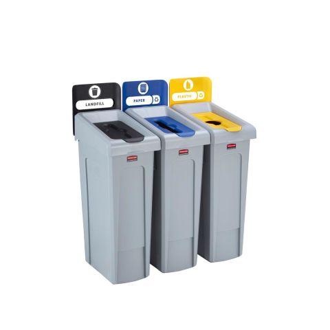 Rubbermaid Slim Jim Sorteringsstation deponi/papper/plast