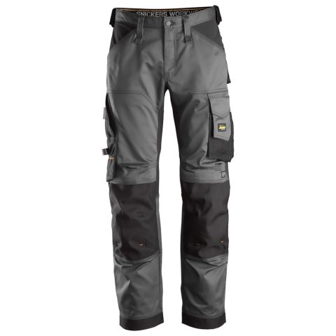 Snickers Workwear 6351 AllroundWork Arbetsbyxa stålgrå/svart Stålgrå/Svart
