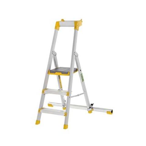 W.steps 55P Trappstege med certifierat aluminium, med stegfot 3 steg