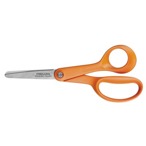 Fiskars First Sax för barn, 13 cm högerhänt, orange
