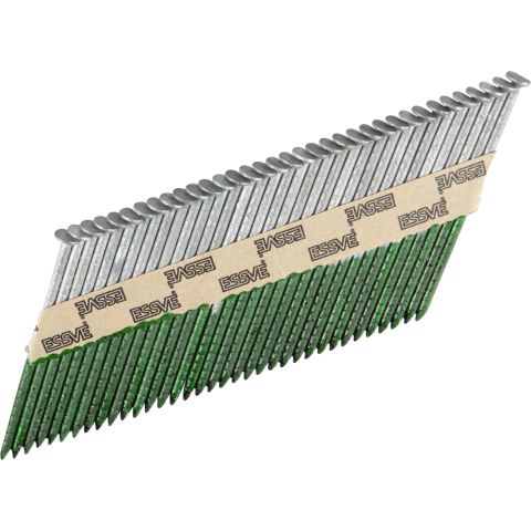 ESSVE 777904 Maskinspik 34°, rakbandad, slät, varmförzinkad 2,8 x 75 mm, 1300-pack