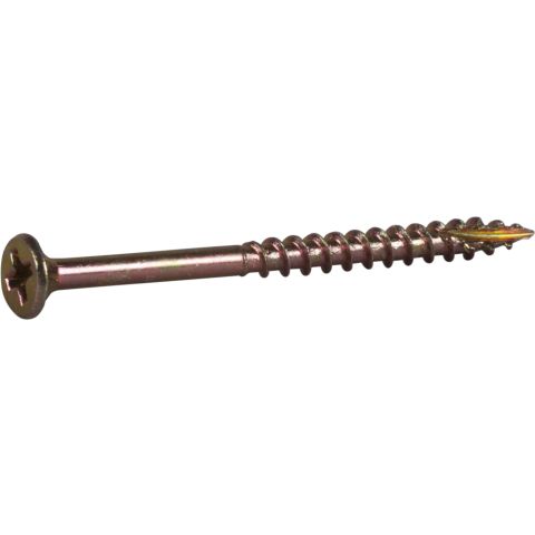ESSVE 557145 Listskruv 3,4 mm Ø, gulkromaterad, PH2 45 mm, 250-pack