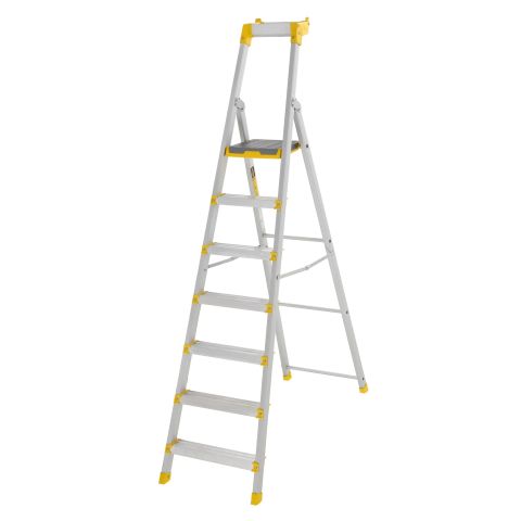 W.steps 55P Trappstege med certifierat aluminium 7 steg, 2360 mm