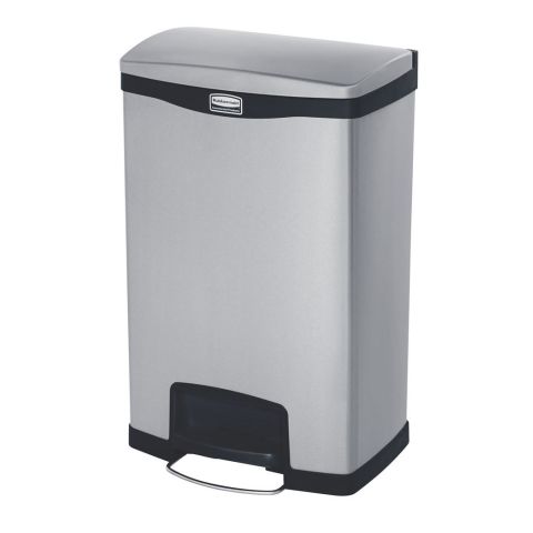 Rubbermaid Slim Jim Soptunna med pedal, rostfritt stål 50 l