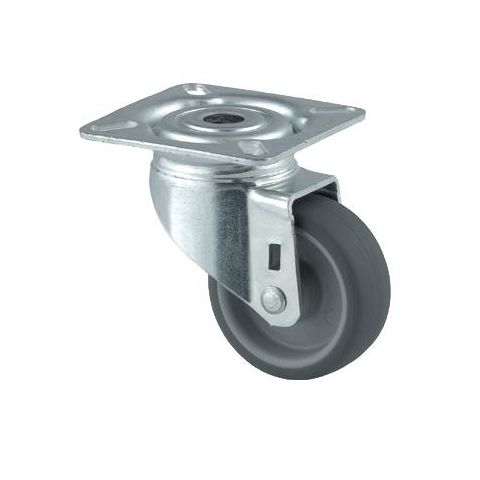 Tente 2470PJO100P50 Länkhjul termogummi, platta 77×67 mm 100 mm