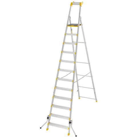 W.steps 55P Trappstege med certifierat aluminium, med stödben 12 steg