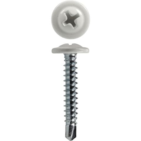 FIXX 1531679 Montageskruv 4.2 mm, borrspets, vit 14 mm, 500-pack