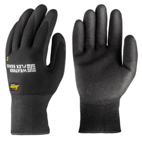 Snickers Workwear 9319 Weather Flex Sense Handske svart/svart 10