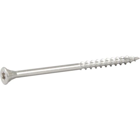 ESSVE 537572 Fasadskruv 4,4×72 mm, rostfri/syrafast A4, band. Blank, 250-pack