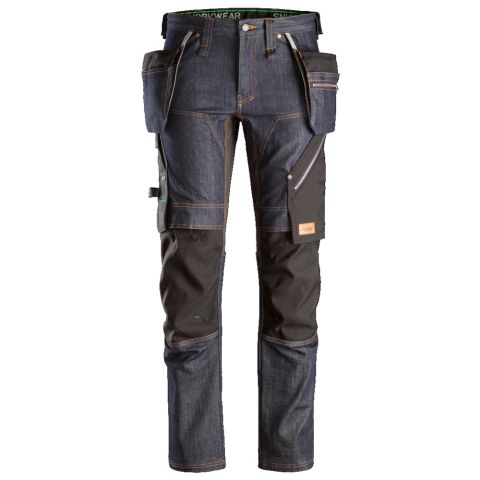 Snickers Workwear 6955 FlexiWork Arbetsbyxa denim/svart 44