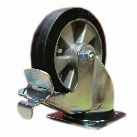 Starke Arvid 90077 Länkhjul bromsat 160 mm (för 200 l-vagn)