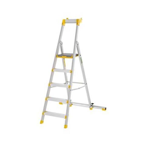 W.steps 55P Trappstege med certifierat aluminium, med stegfot 5 steg