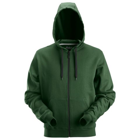 Snickers Workwear 2801 Luvtröja skogsgrön, med dragkedja Skogsgrön