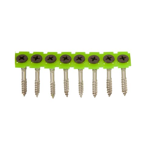 ESSVE 537615 Fasadskruv 4,2×52 mm, rostfri/syrafast A4, band. Brun, 1000-pack