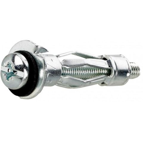 FIXX 1507658 Metallexpander M6, dubbel, med skruv Greppområde 16-32 mm, 10-pack