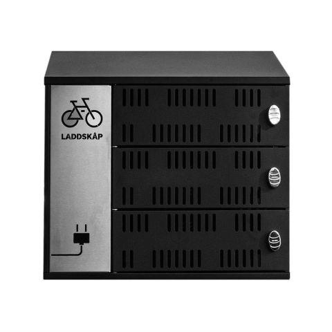 Vindico Security UNIBIKE CHARGE 3 Laddskåp för cykelbatteri Hänglås