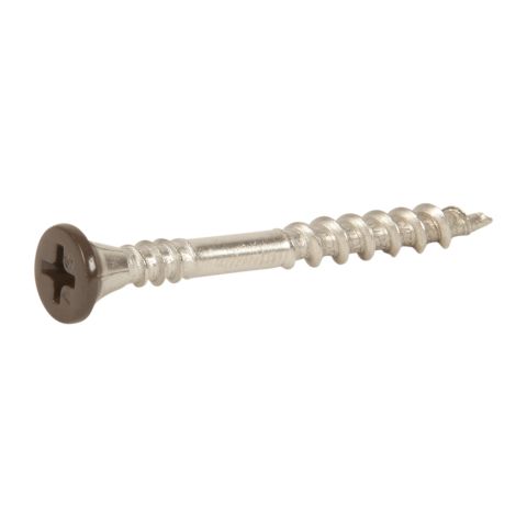 ESSVE 537613 Fasadskruv 4,2×45 mm, rostfri/syrafast A4, band. Brun, 1000-pack
