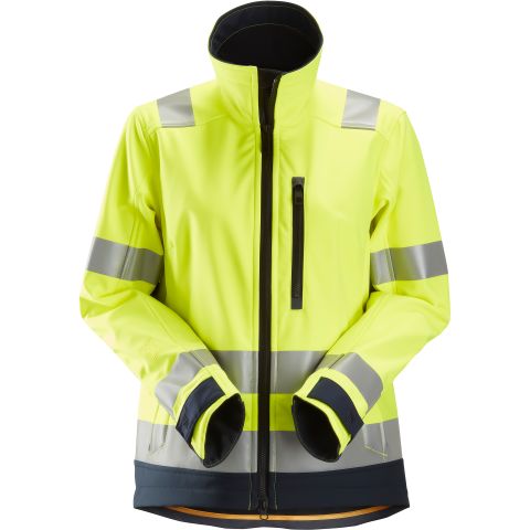 Snickers Workwear 1237 AllroundWork Softshelljacka varsel, gul/marin Varsel, Gul/Marinblå