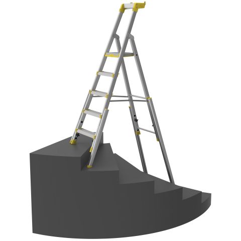 W.steps 55S Trapphusstege 5 steg, 1850 mm