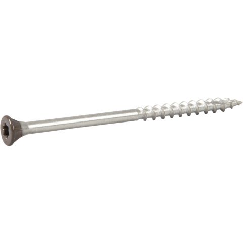ESSVE 537372 Fasadskruv 4,4×72 mm, rostfri/syrafast A4, band. Brun, 250-pack