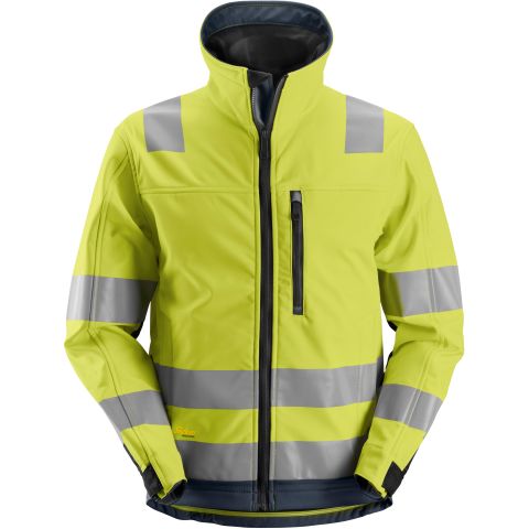 Snickers Workwear 1230 AllroundWork Softshelljacka varsel gul/marin Varsel, Gul/Marin