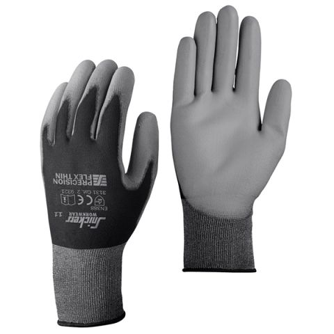 Snickers Workwear 9321 Precision Flex Light Handske svart/stengrå 7