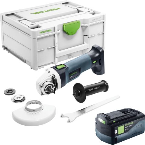 Festool AGC 18-125 EB-Basic-5,2 Vinkelslip med 5,2 Ah batteri