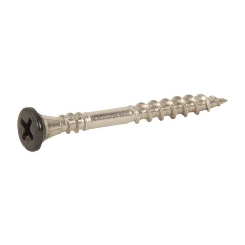 ESSVE 537617 Fasadskruv 4,2×45 mm, rostfri/syrafast A4, band. Svart, 1000-pack