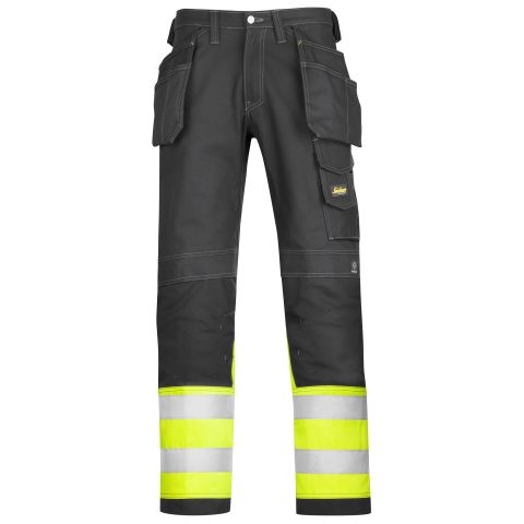 Snickers Workwear 3235 Arbetsbyxa varsel, gul/svart 40
