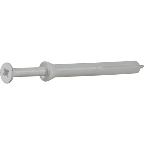 ESSVE 304793 Spikplugg 5 mm Ø, vit, försänkt 40 x 60 mm, 100-pack