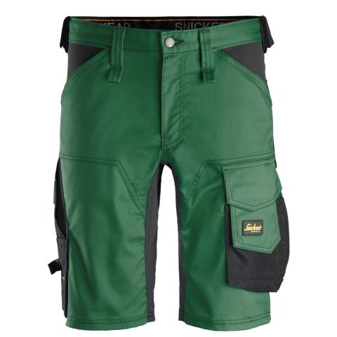 Snickers Workwear 6143 AllroundWork Shorts skogsgrön/svart Skogsgrön/Svart