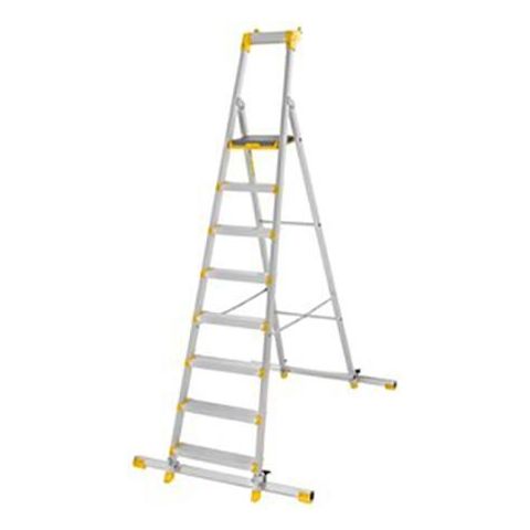 W.steps 55P Trappstege med certifierat aluminium, med stegfot 8 steg