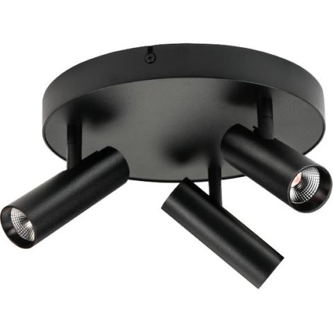 SG Armaturen Tube Micro Trio Takarmatur LED, 18W, 2000-2800K Svart