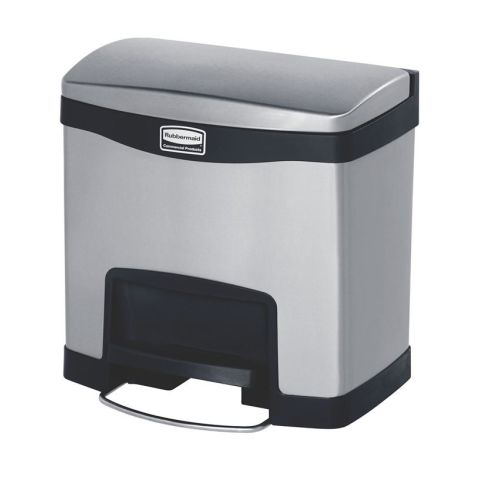 Rubbermaid Slim Jim Soptunna med pedal, rostfritt stål 15 l
