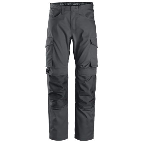 Snickers Workwear 6801 Arbetsbyxa stålgrå, knäskyddsficka Stålgrå