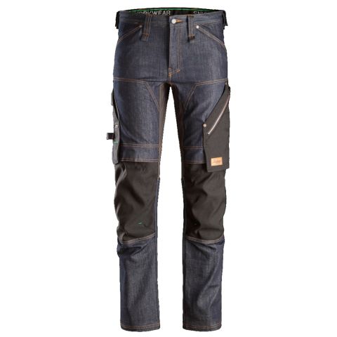 Snickers Workwear 6956 FlexiWork Arbetsbyxa denim/svart 148