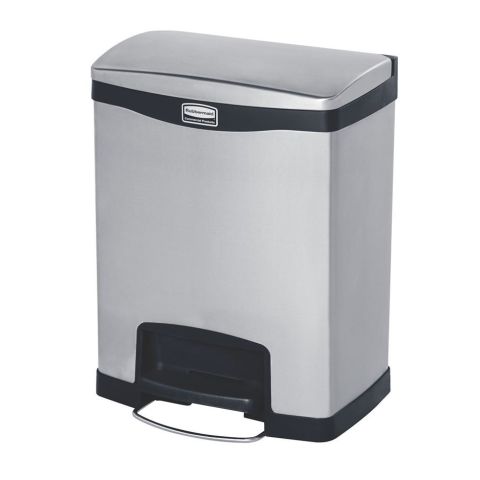 Rubbermaid Slim Jim Soptunna med pedal, rostfritt stål 30 l