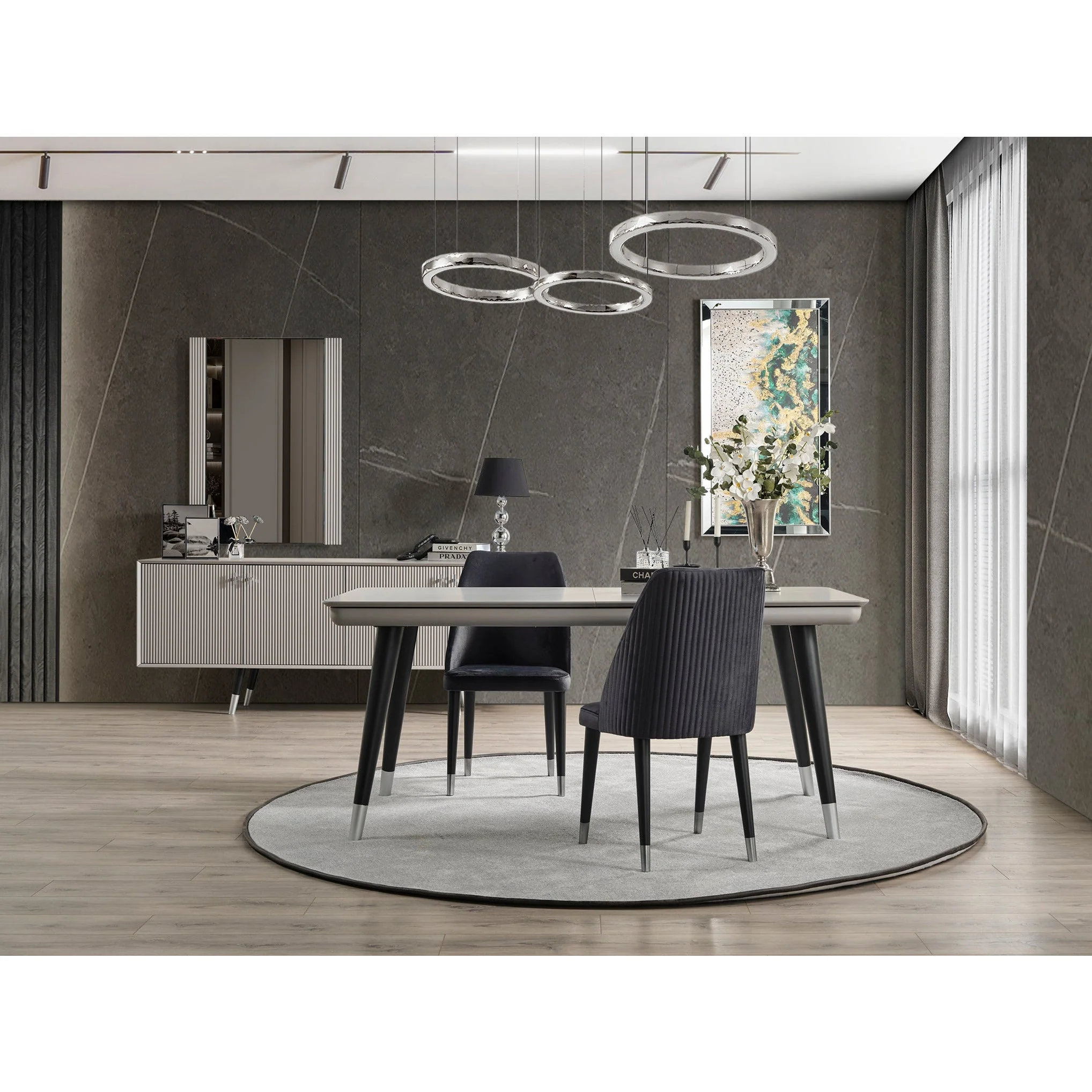 Acelya Matbord med Crea 6 stolar