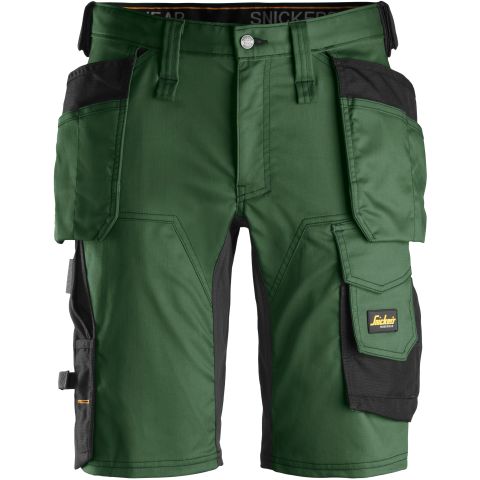 Snickers Workwear 6141 AllroundWork Shorts skogsgrön/svart Skogsgrön/Svart