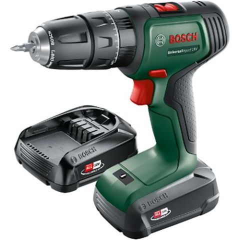 Bosch DIY Universal Impact 18 + SystemBox Slagborrmaskin med batteri och laddare