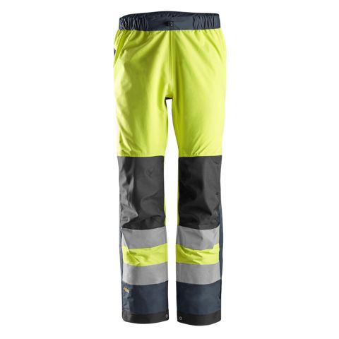 Snickers Workwear 6530 AllroundWork Skalbyxa marinblå/varsel, gul Varsel, Gul/Marinblå
