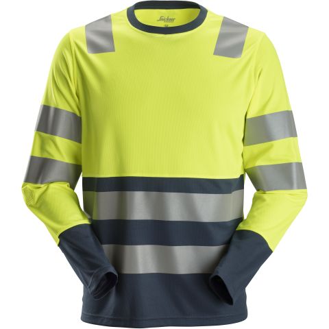 Snickers Workwear 2433 T-shirt varsel, gul/marin Varsel, Gul/Marinblå