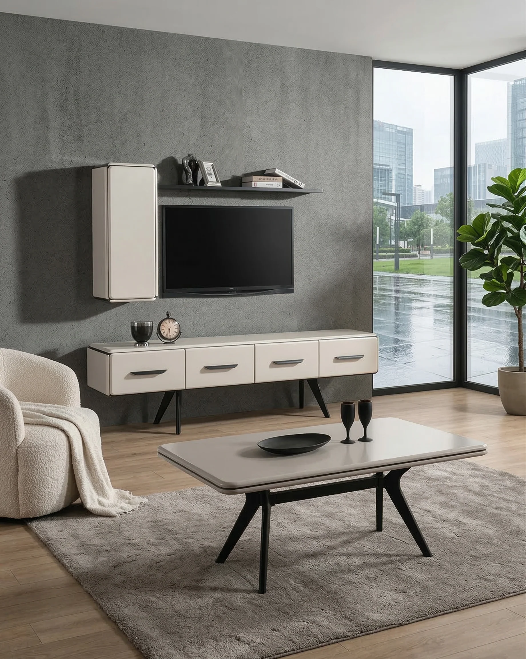 1️⃣2️⃣ Tokyo HemPaket (Soffgrupp – TV-bänk – Soffbord – Säng med förvaring)