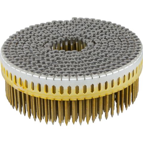 ESSVE 774629 Maskinspik coil, 0°, kullrigt huvud, RFR A4 2,5 x 50 mm, 1950-pack