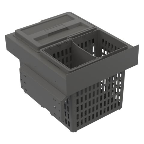Beslag Design Select Side Hero Källsorteringskärl mörkgrå
